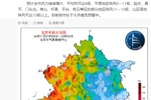 北京门头沟区高山玫瑰园阵风已达13级